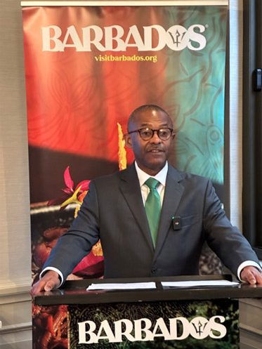 Travel trade and media partners welcome new Minister of Tourism and International Transport of Barbados The Hon. Ian Gooding-Edghill