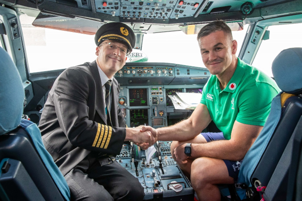 Ireland Rugby Team Depart For France With Aer Lingus