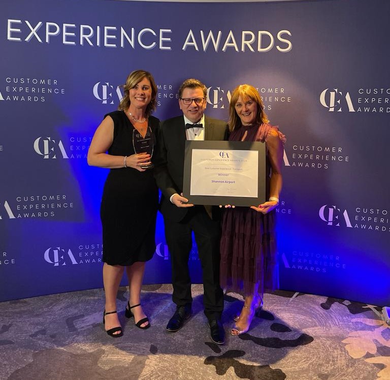 Win for The Shannon Airport Group at the 2023 Customer Experience Awards