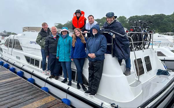 German and Austrian travel journalists cruise on the Shannon