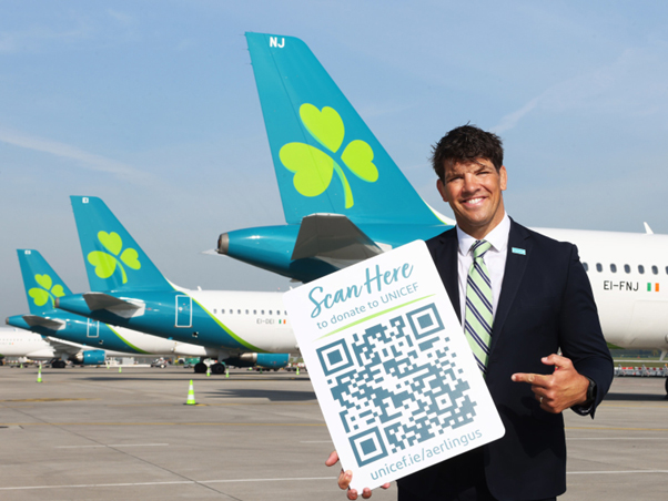 Aer Lingus Launches Onboard Digital Donations in Support of UNICEF