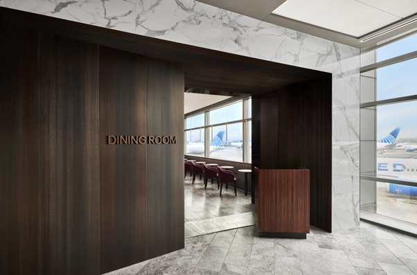 United Airlines opens a new dining room at the United Polaris lounge, New York/Newark