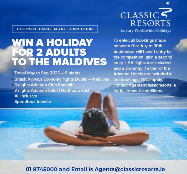 Exclusive Travel Agents Competition, Win a Holiday to Maldives!
