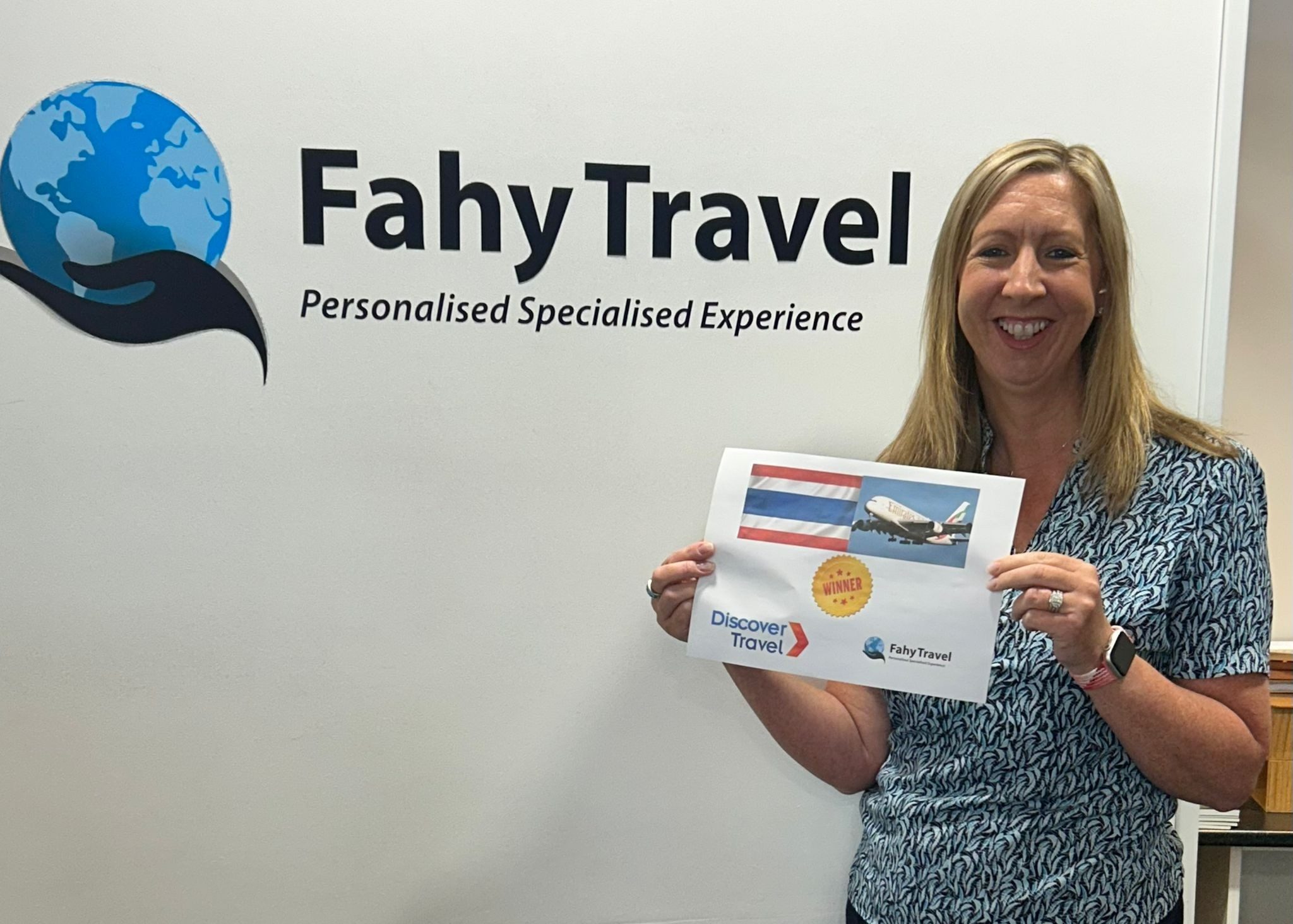We have our First WINNER! Congratulations Michelle Lyons from Fahy Travel!!