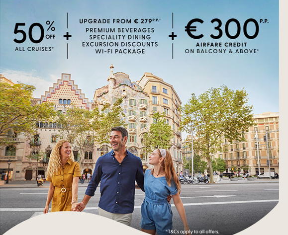 50% Off ALL Cruises with NCL! Book Today