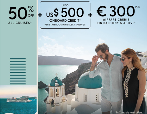 50% Off ALL Cruises & OBC on selected cruises with NCL!