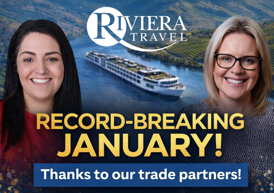 Riviera Travel Celebrates the Best January in its History – Thanks to Trade Partners