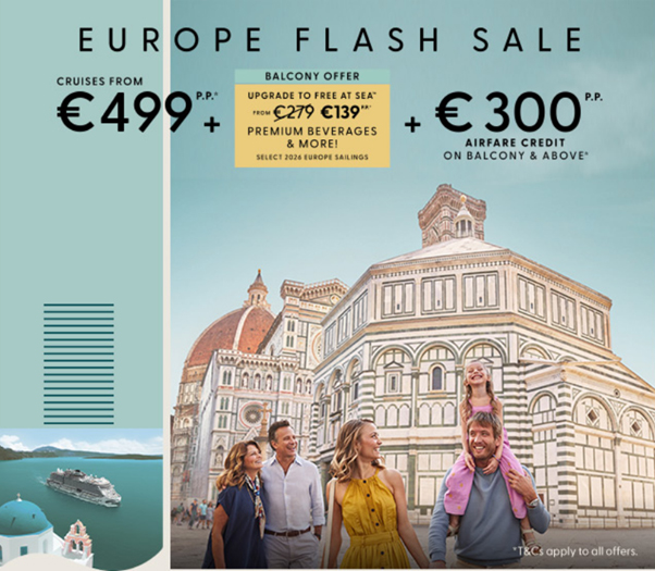 Europe Cruises from €499pp – Book Today!